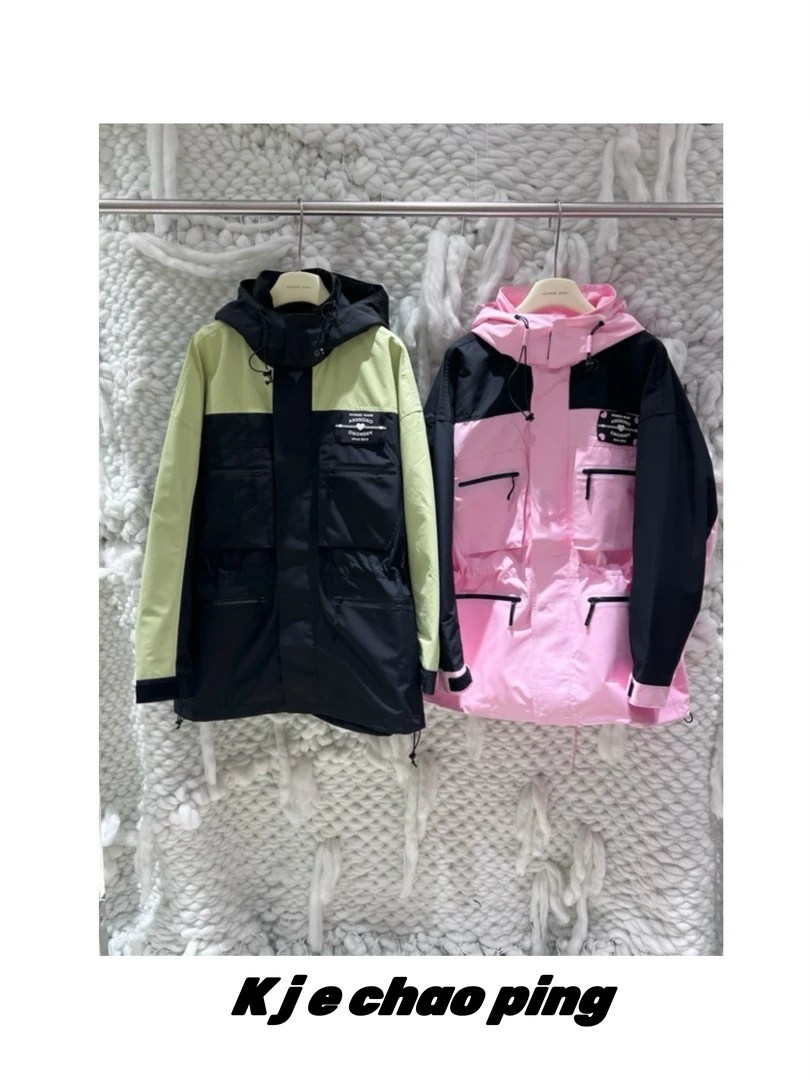 # F Y079拼色冲锋衣时尚百搭