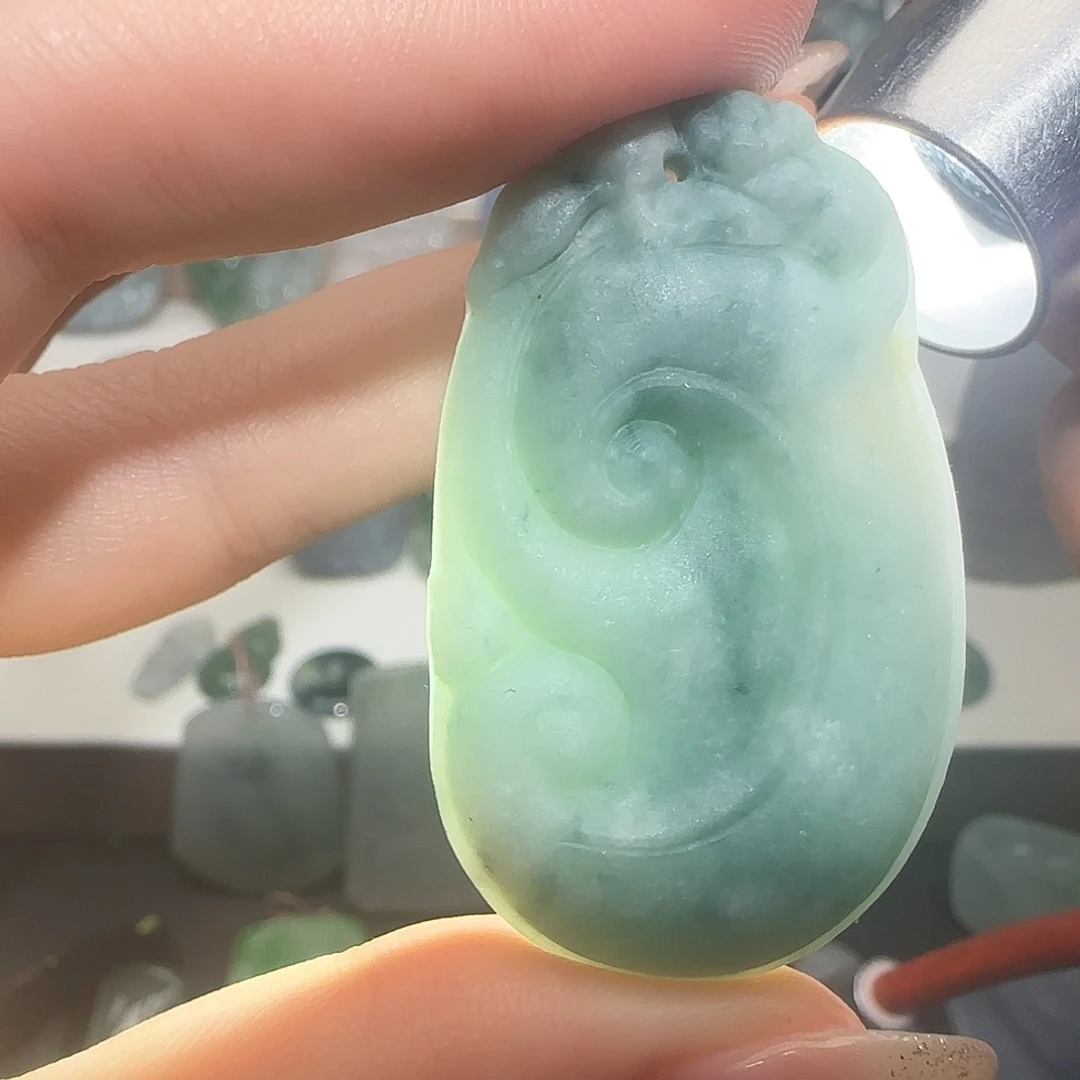 定制翡翠未镶嵌天然缅甸翡翠如意