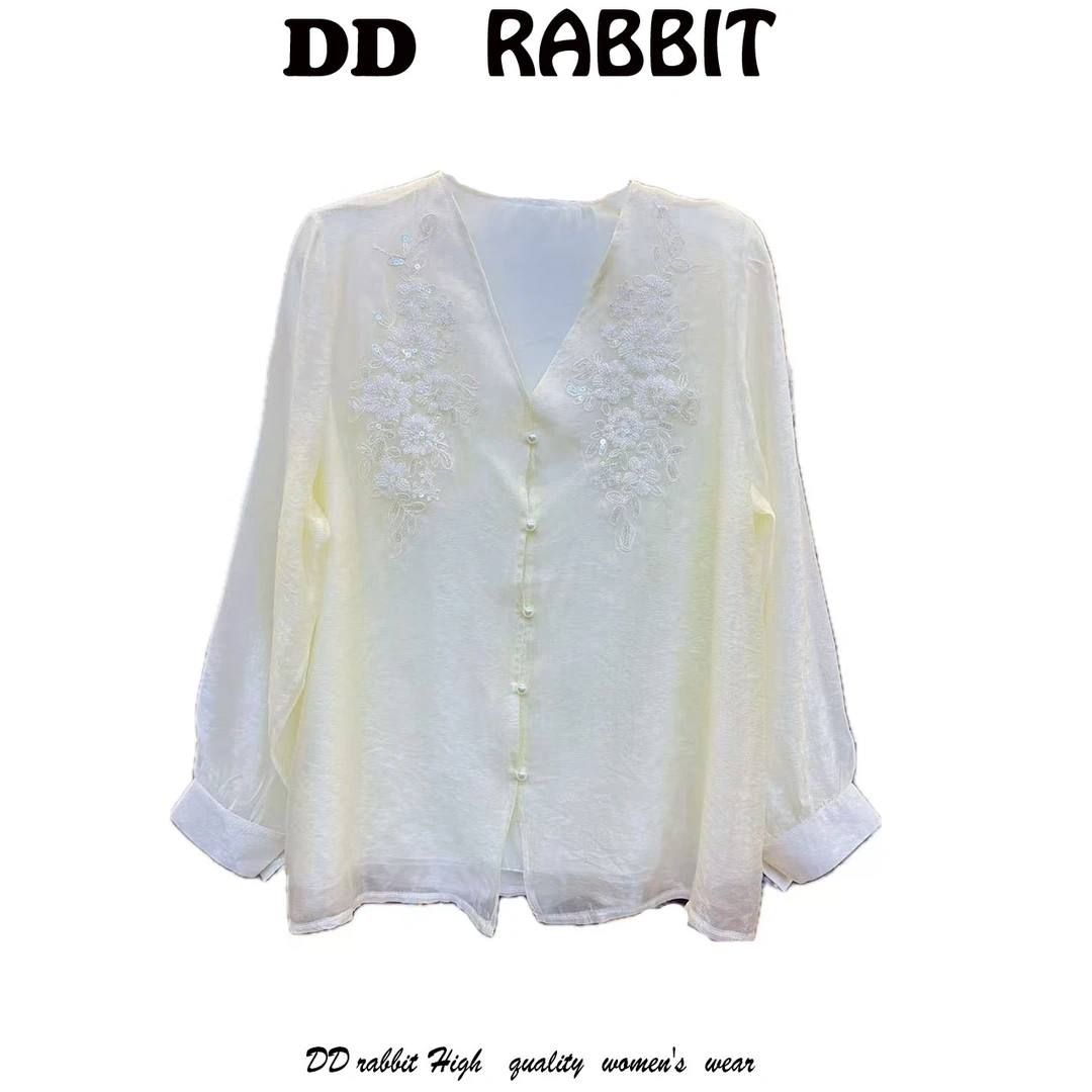 朵朵兔【浮云月下】新中式国风重工开衫长袖气质百搭春季设计师款