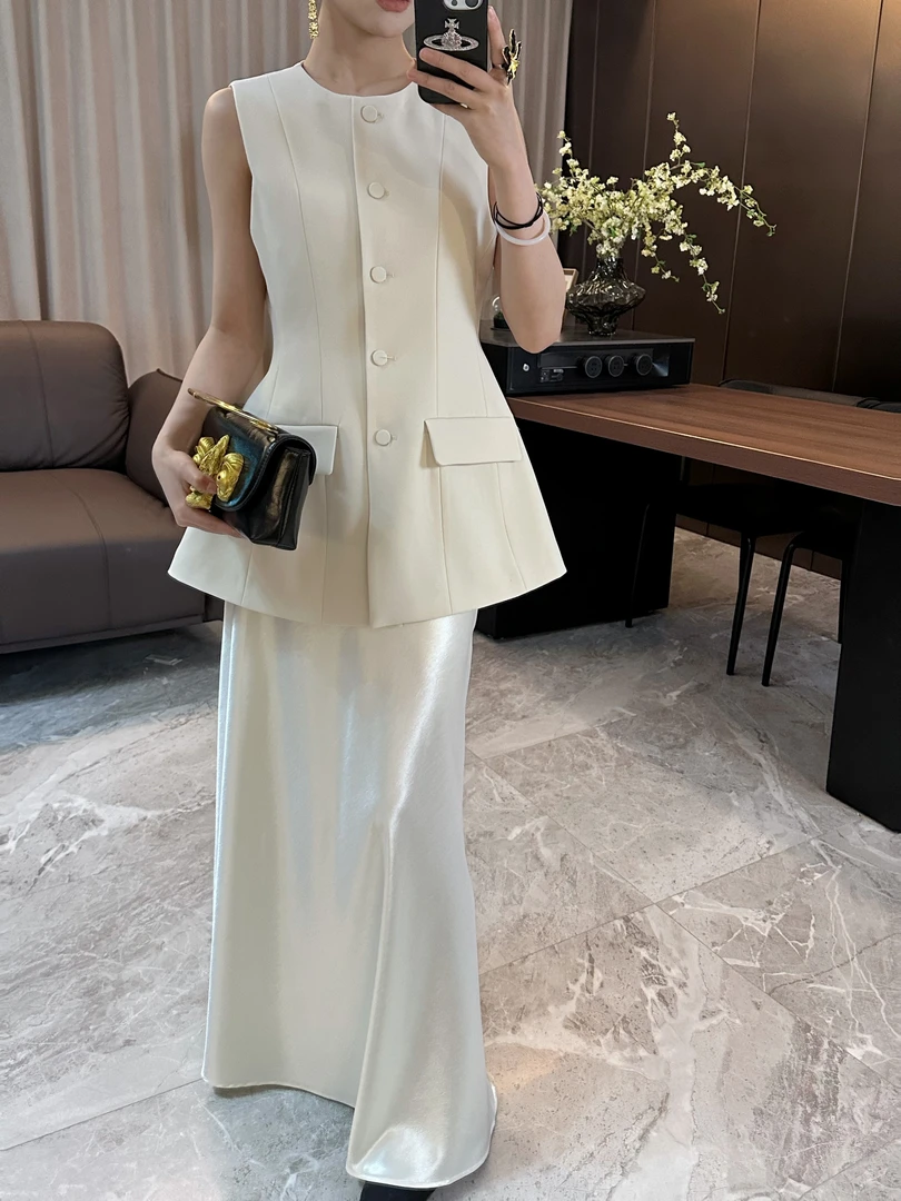 概曲（GaiQu）“寄情女士”小香风设计感修身轻熟轻奢名媛风收腰马夹