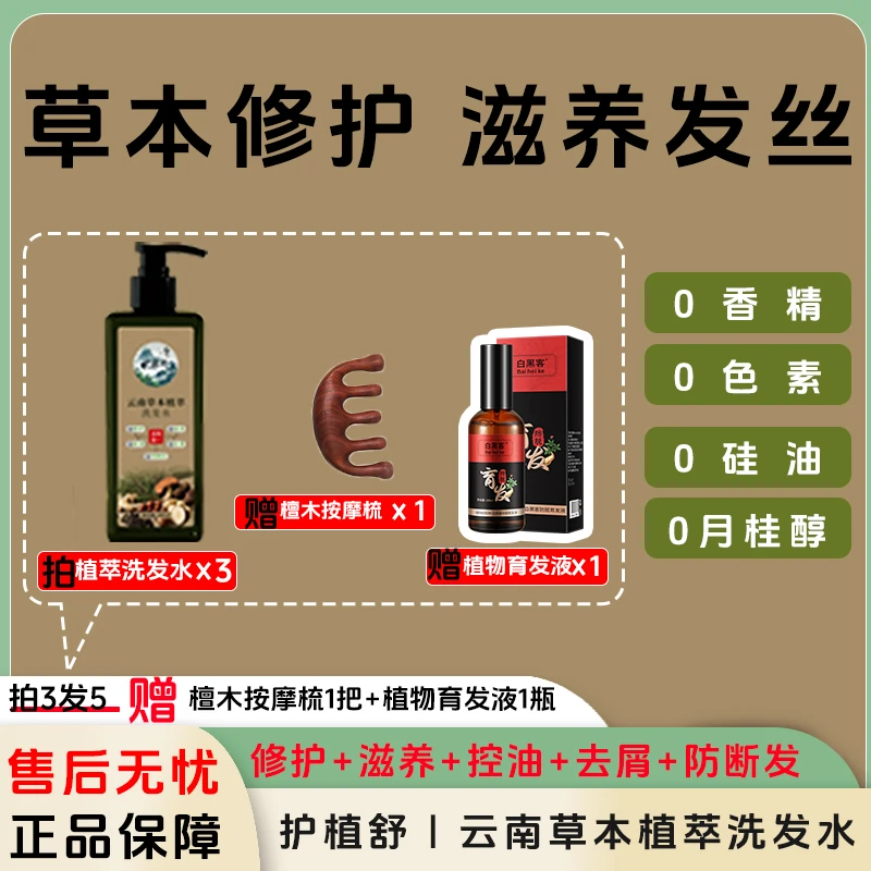 侧柏叶何首乌控油去屑修护滋养植萃洗发水洗发水