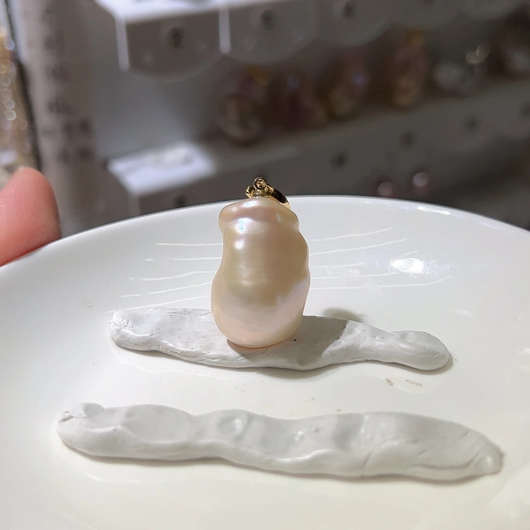 淡水珍珠耳饰银S925镶嵌