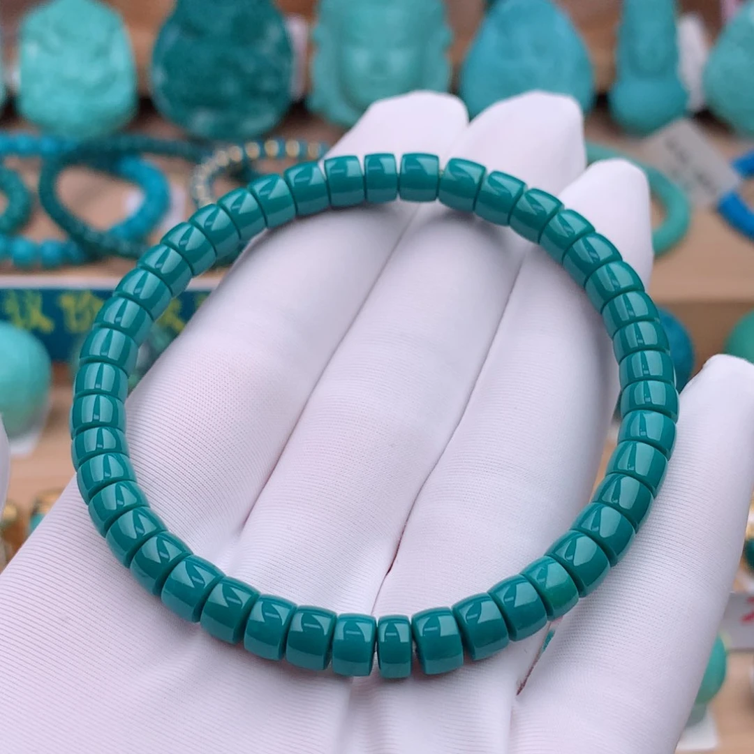 未镶嵌绿松石珠宝奇石6mm