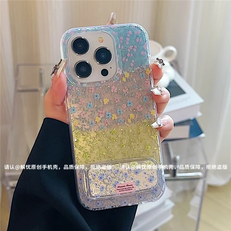 闪粉壳适用苹果16/iPhone手机壳防摔15promax防摔潮14/13保护壳