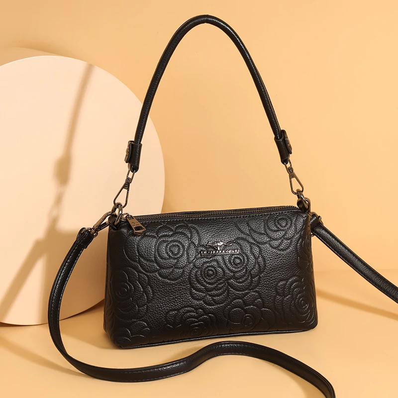 2026新款优雅风拉链斜挎包女士包包可单肩可斜跨简约时尚女士包包