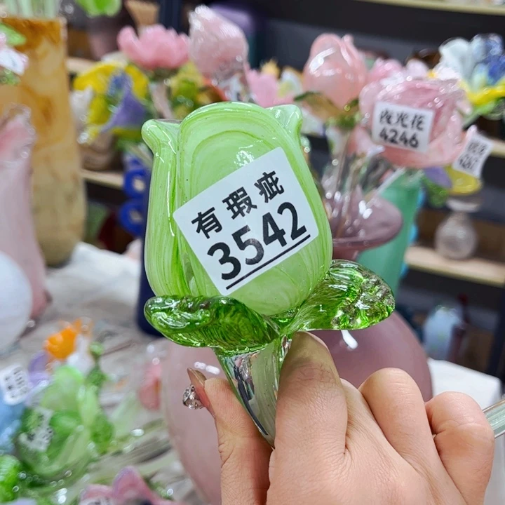 琉璃3542 家悦美居琉璃花瓶瑕