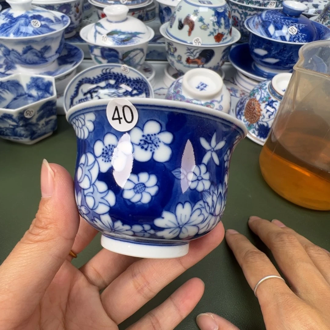 陶瓷景德镇纯手工纯手绘茶具木木40