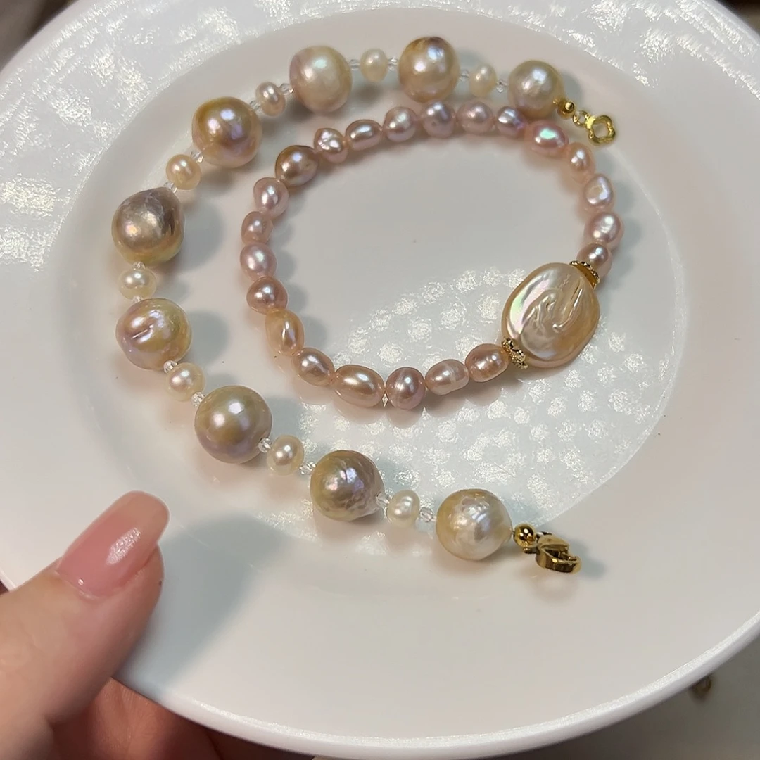 银S925镶嵌天然淡水珍珠设计款淡水珍珠