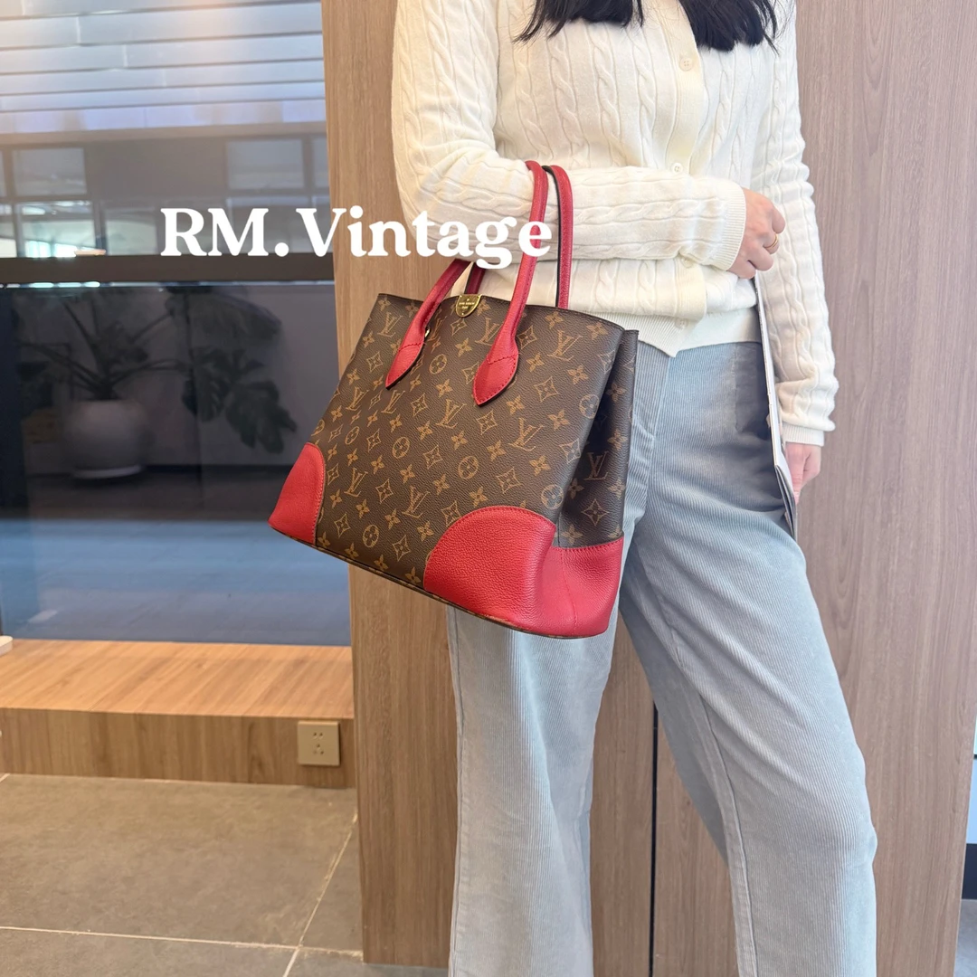 95新 LouisVuitton/路易威登 入目 老花拼色托特手提包64464
