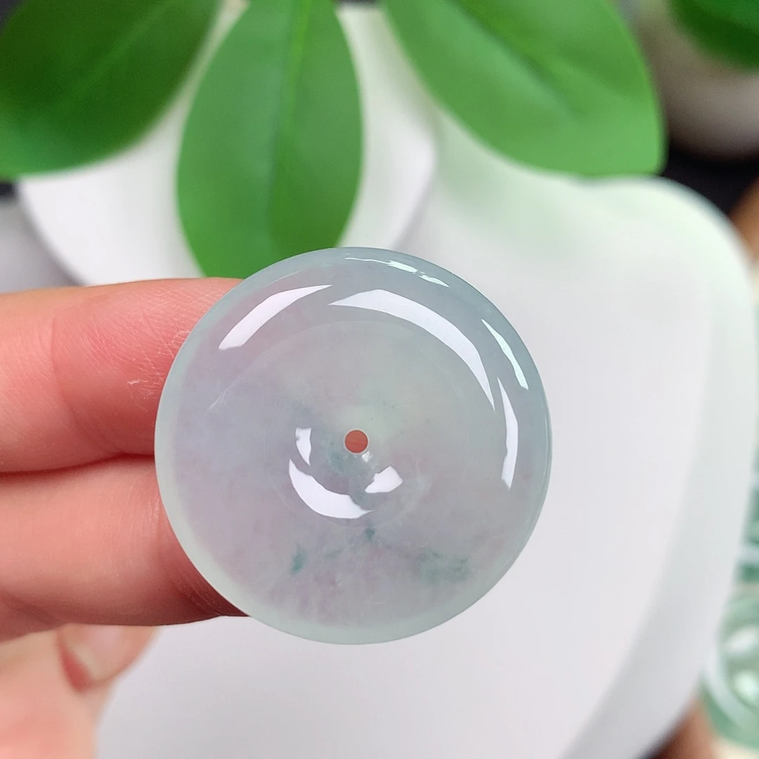 颈饰未镶嵌翡翠平安扣27.6x5.7mm