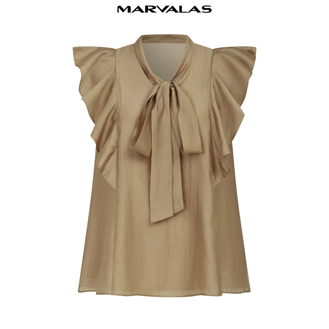 【九月专属】莱赛尔轻奢经典时尚女设计款纯色无袖衬衫M314010199