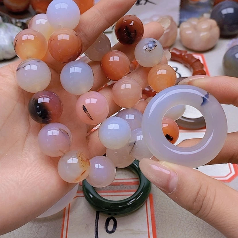 【闪购商品】未镶嵌玛瑙/玉髓珠宝半成品✿***?