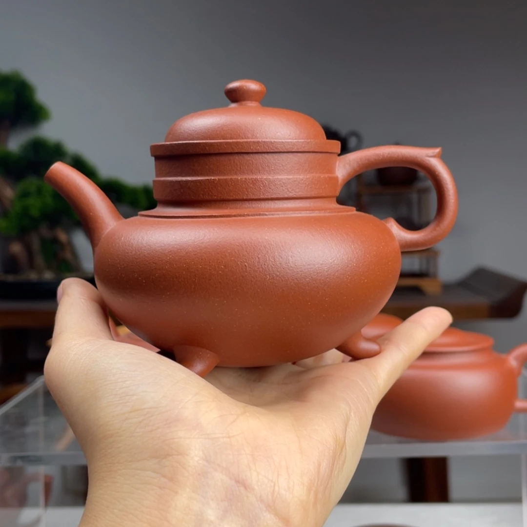 【闪购商品】紫砂茶壶欧*锋红降坡古卣傲雪容量240cc