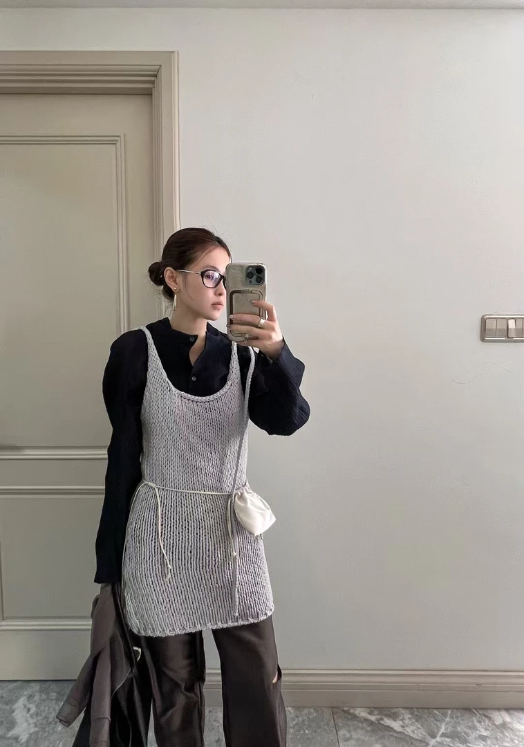 COUCOU泡菜正品针织吊带裙（no退换）