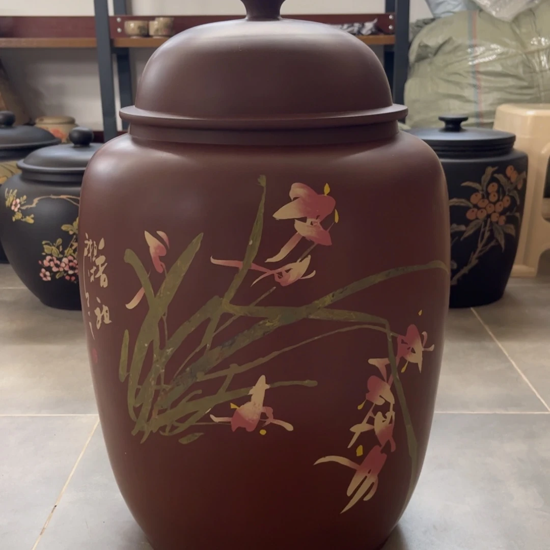 白泥哑光存茶缸微瑕30饼