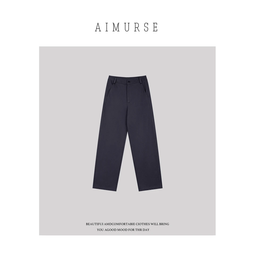 AIMURSE【精致简约】小众设计师 秋冬舒适简约百搭休闲裤 AM80023