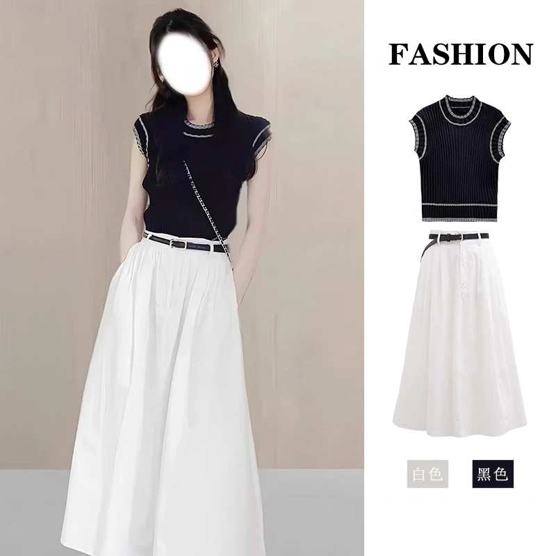 KMC698时尚气质冷淡系女装高级感休闲御姐风轻熟两件套装夏季新款