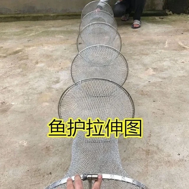 黑坑大力马线鱼护网手工编织不锈钢渔护网兜涂胶防挂速干渔户鱼网