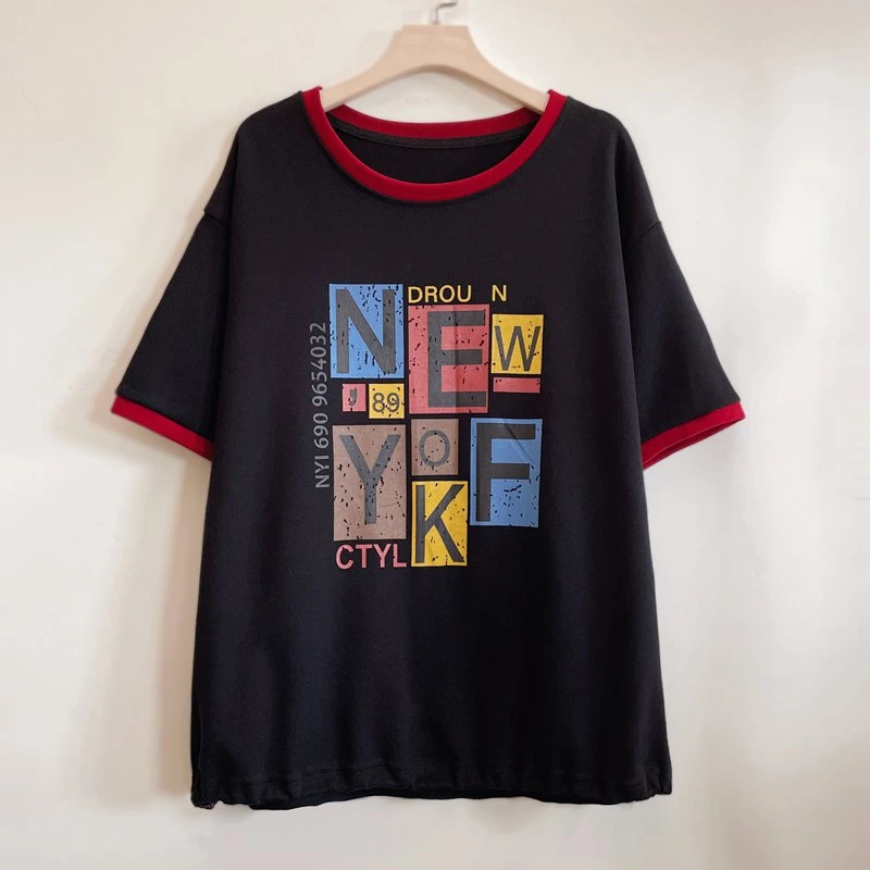 耐脏显瘦宽松遮肉年轻夏季中年妈妈装棉T恤休闲2025新款YX105230