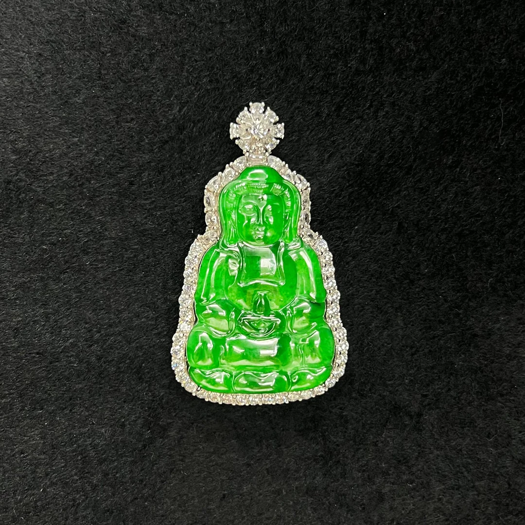 天然翡翠时尚轻奢吊坠(尺寸51.5*10.5*30mm)-AZD1029
