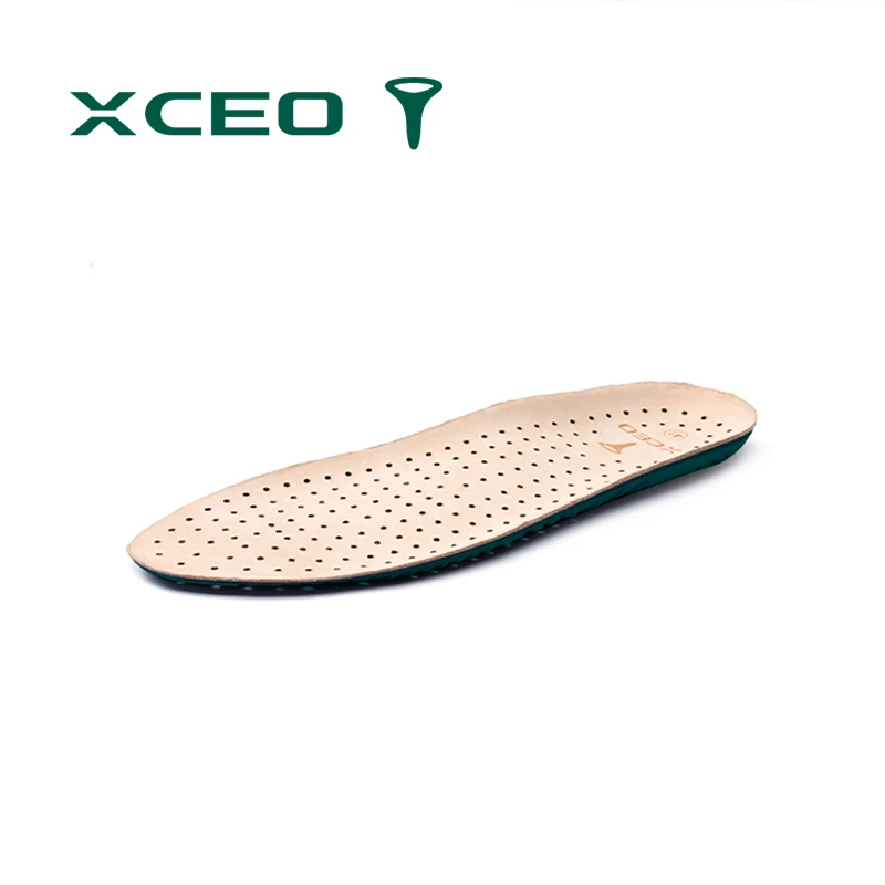 XCEO/芯鹰棕色牛皮鞋垫男女同款吸汗除臭透气运动久站不累舒适