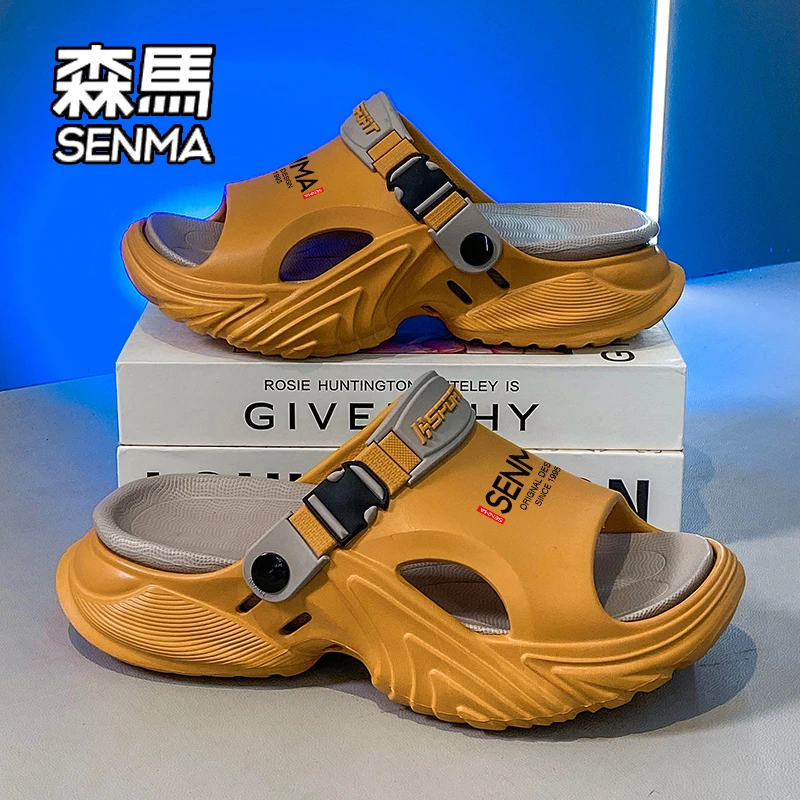 SENMA/森马厚底沙滩拖鞋男夏季新外穿防滑青少年两穿凉拖鞋情侣款
