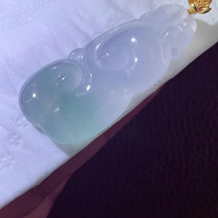 颈饰18K金镶嵌翡翠翡翠