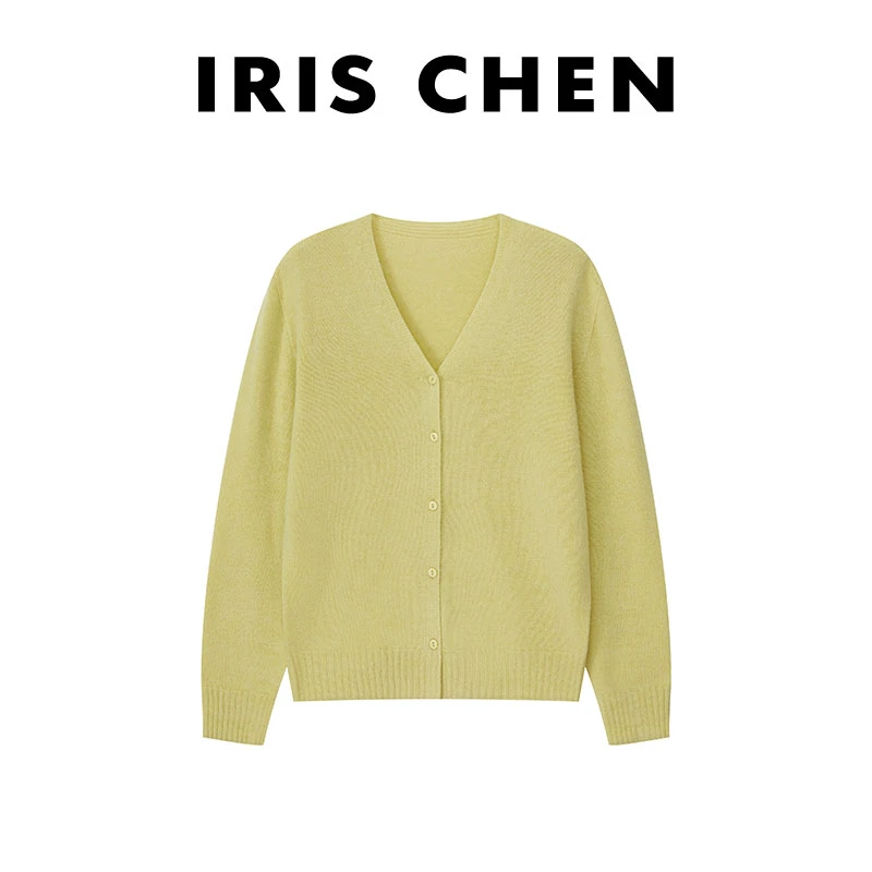 【现货】IRIS CHEN 珍妮开衫 2025秋“100美丽诺羊毛”韩系百搭针织衫