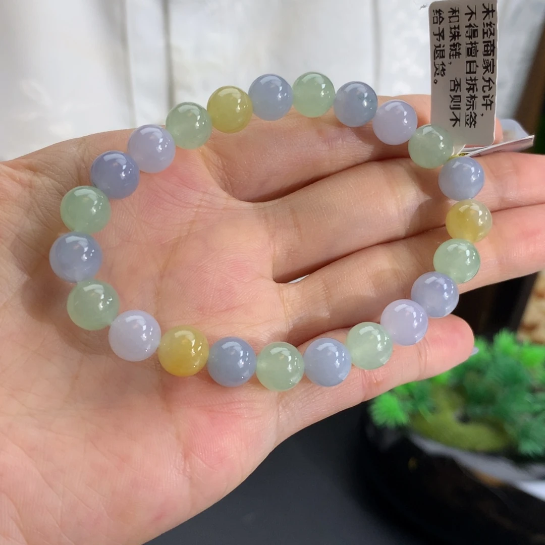 翡翠未镶嵌手串卡7.9冰胶多宝手串