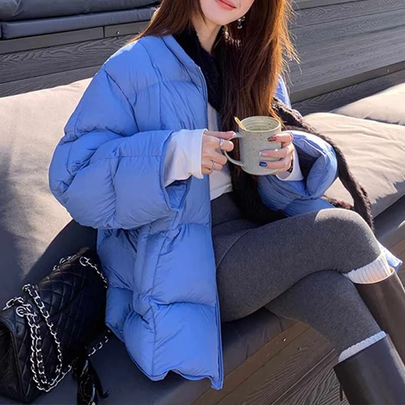 【晴日海风】柔软颜色超正轻柔极简廓形棉服2026冬新款新年战袍外套