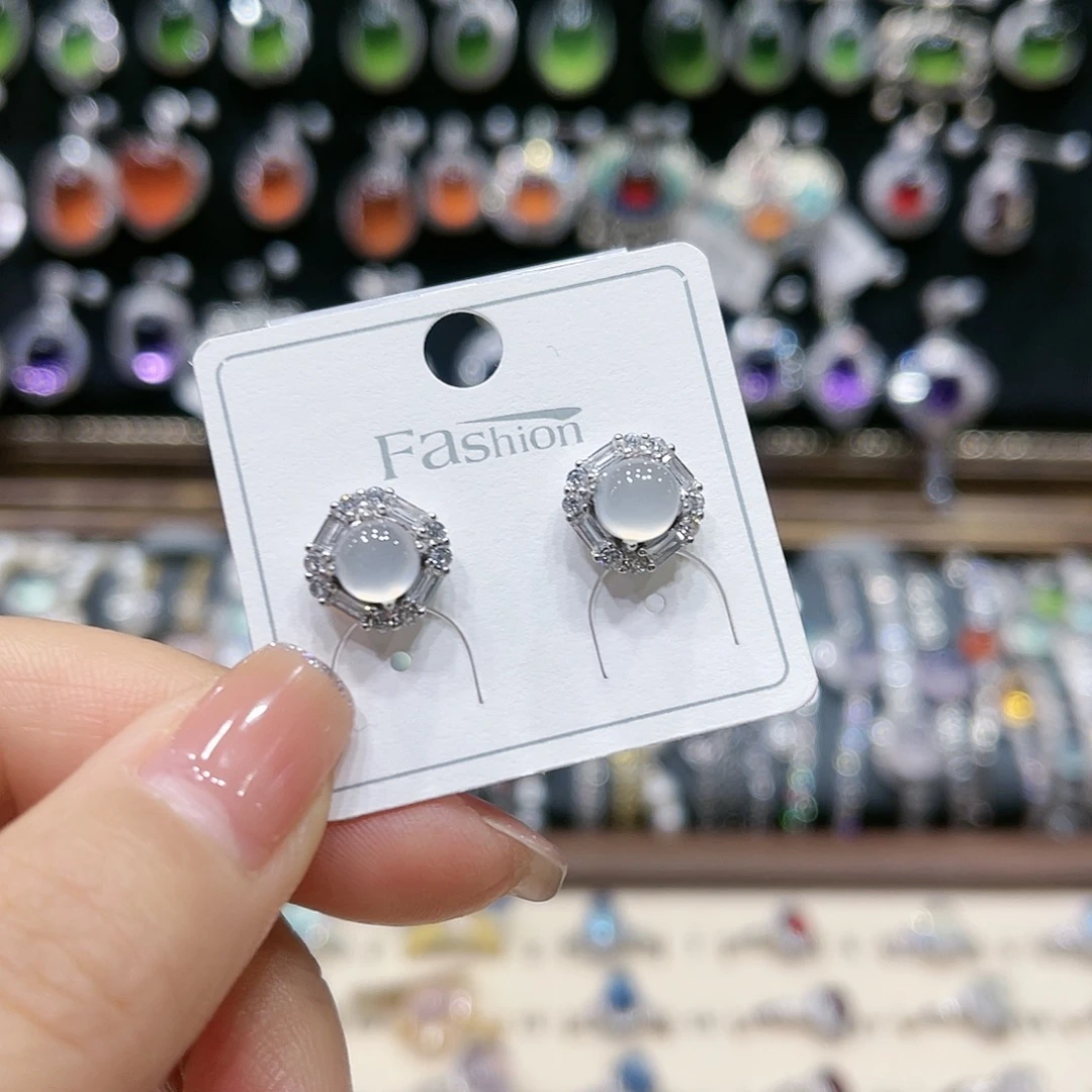 戒指银S925镶嵌水晶