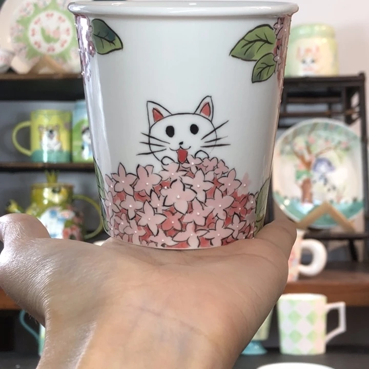 浔也手作立体釉陶瓷杯微瑕