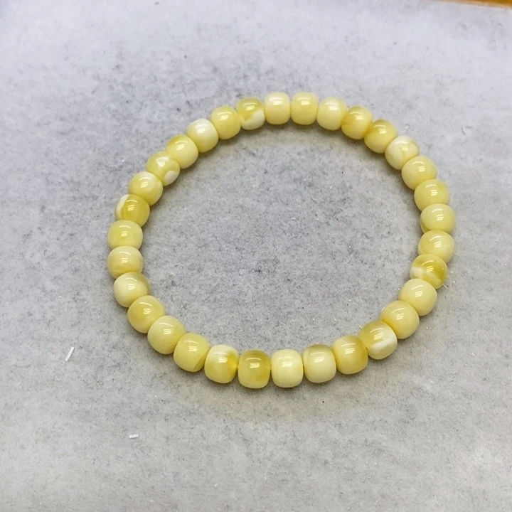 蜜蜡裸石未镶嵌手串