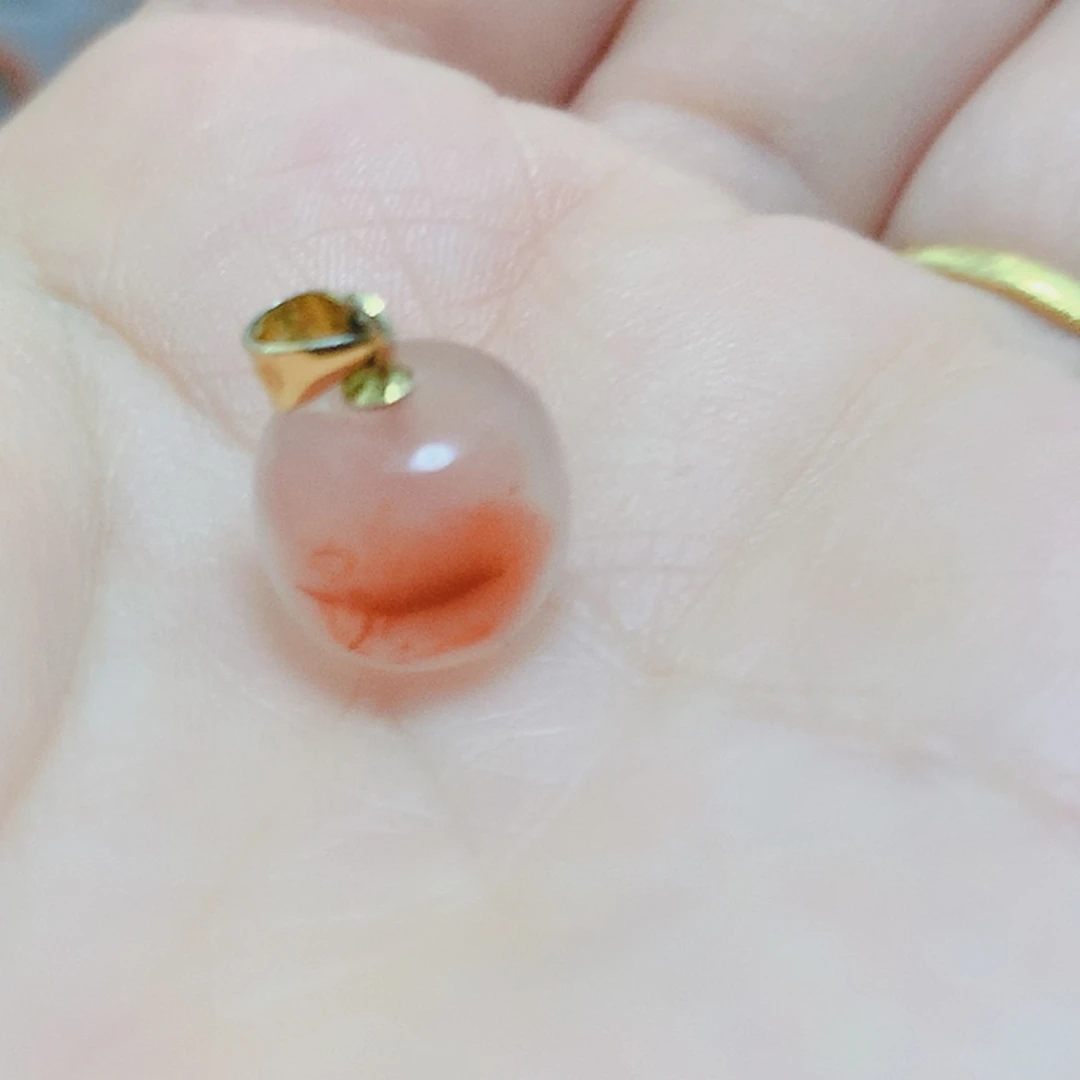 南红玛瑙银S925镶嵌吊坠(不含链)