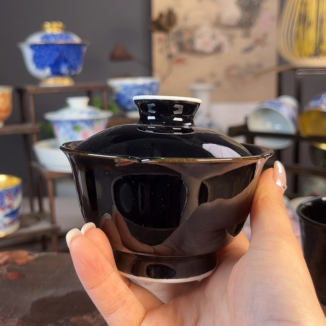 摆件景德镇陶瓷茶杯多人