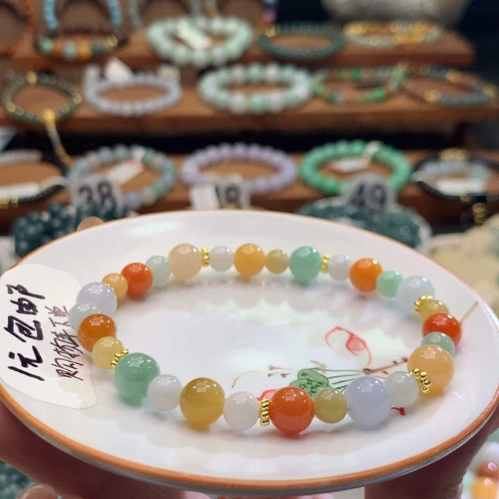 翡翠未镶嵌手链翡翠d22卡7.5