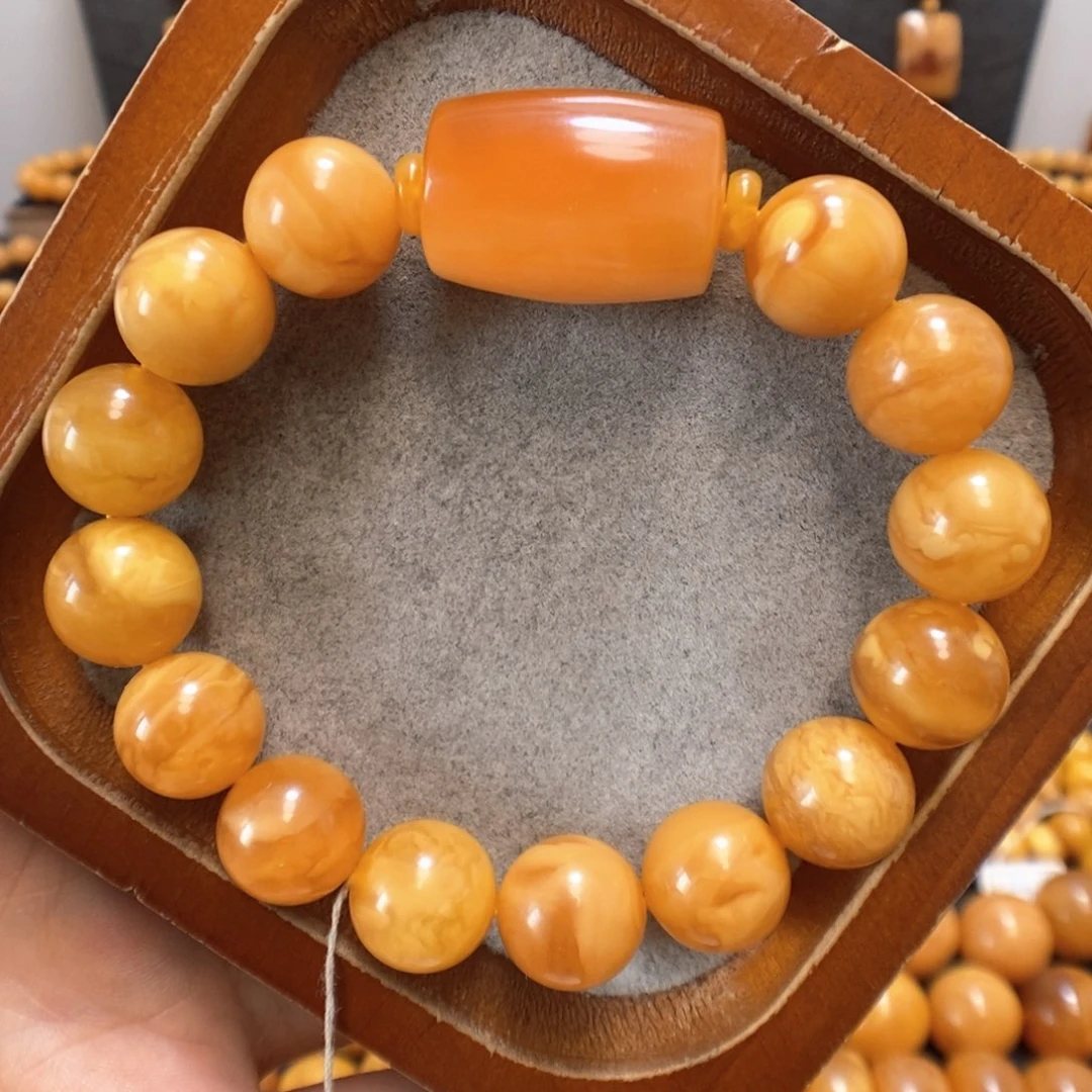 未镶嵌蜜蜡手串蜜蜡