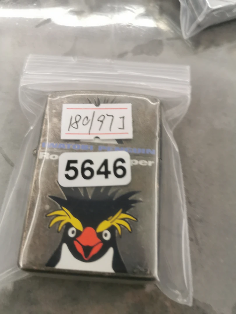 Zippo打火机回血97J镀银带题材-5646