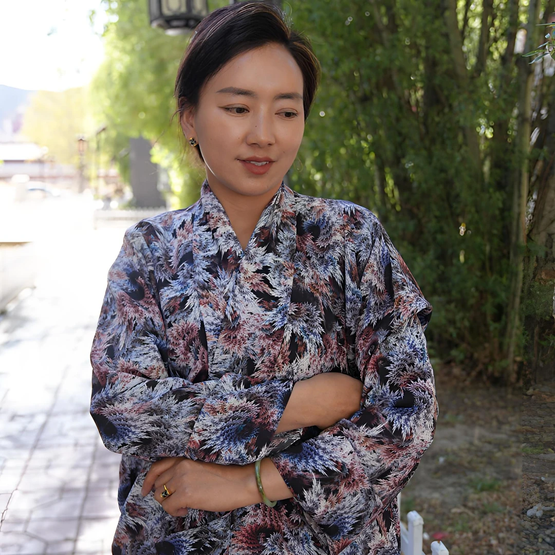 民族服装 女款衬衣藏式内搭九分袖西藏服拉萨风格