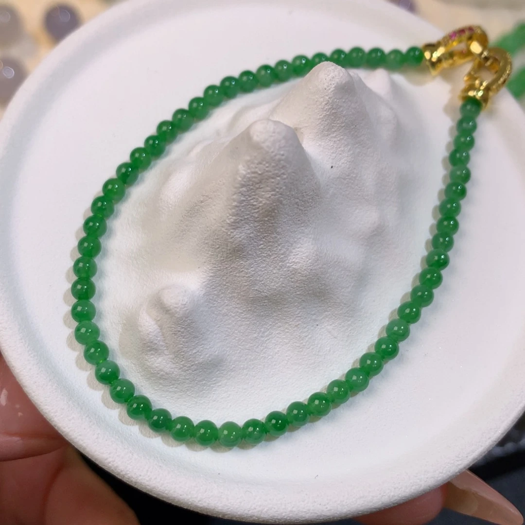 翡翠散珠冰果绿小米 3mm