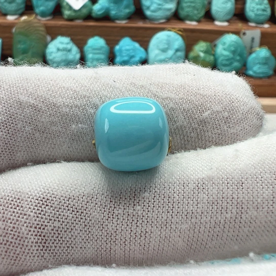 绿松石未镶嵌老型珠11.1mm