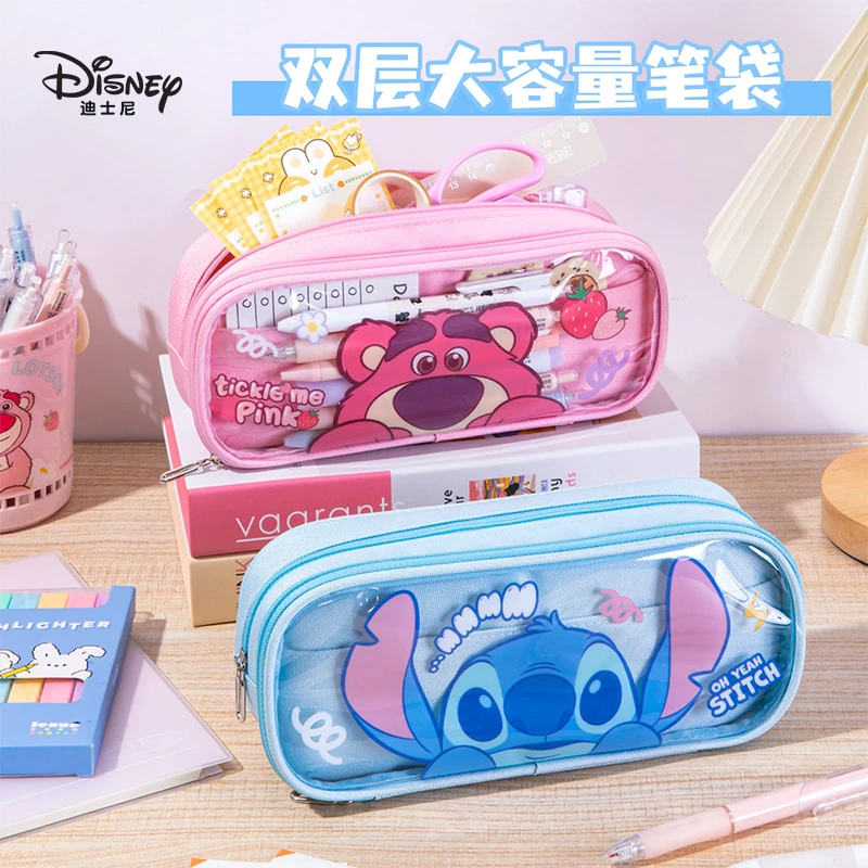 迪士尼儿童透明笔袋高颜值女小学生高级感笔袋ins高颜值学生