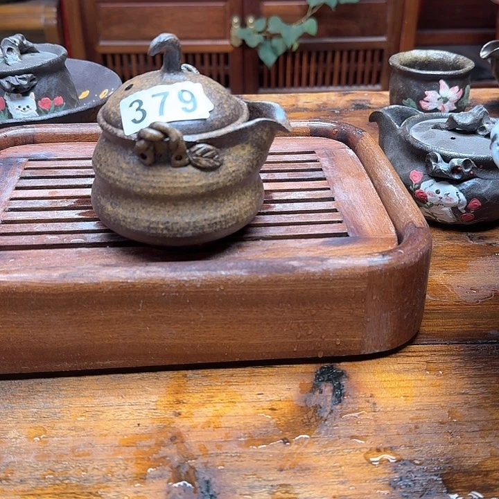 纯手工制作粗陶茶具