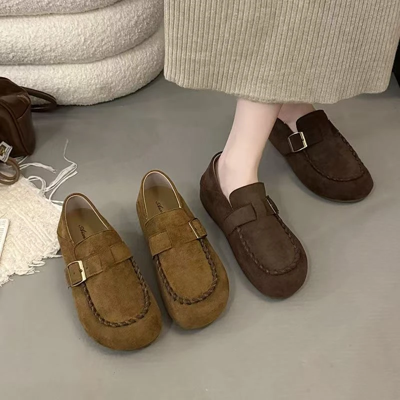 爆款平底增高勃肯秋季时尚百搭明星同款女款秋冬阔腿裤必备鞋春季