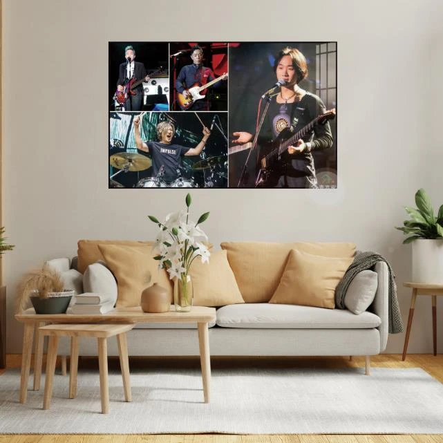 beyond黄家驹明星海报客厅背景墙玄关装饰画乐队卧室挂画人物壁画