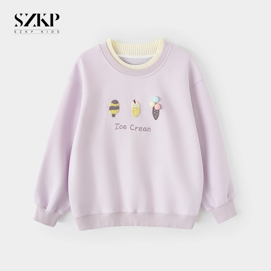 SZKP女童秋装2025新款洋气卫衣中大童休闲上衣儿童衣服YNYQ552436