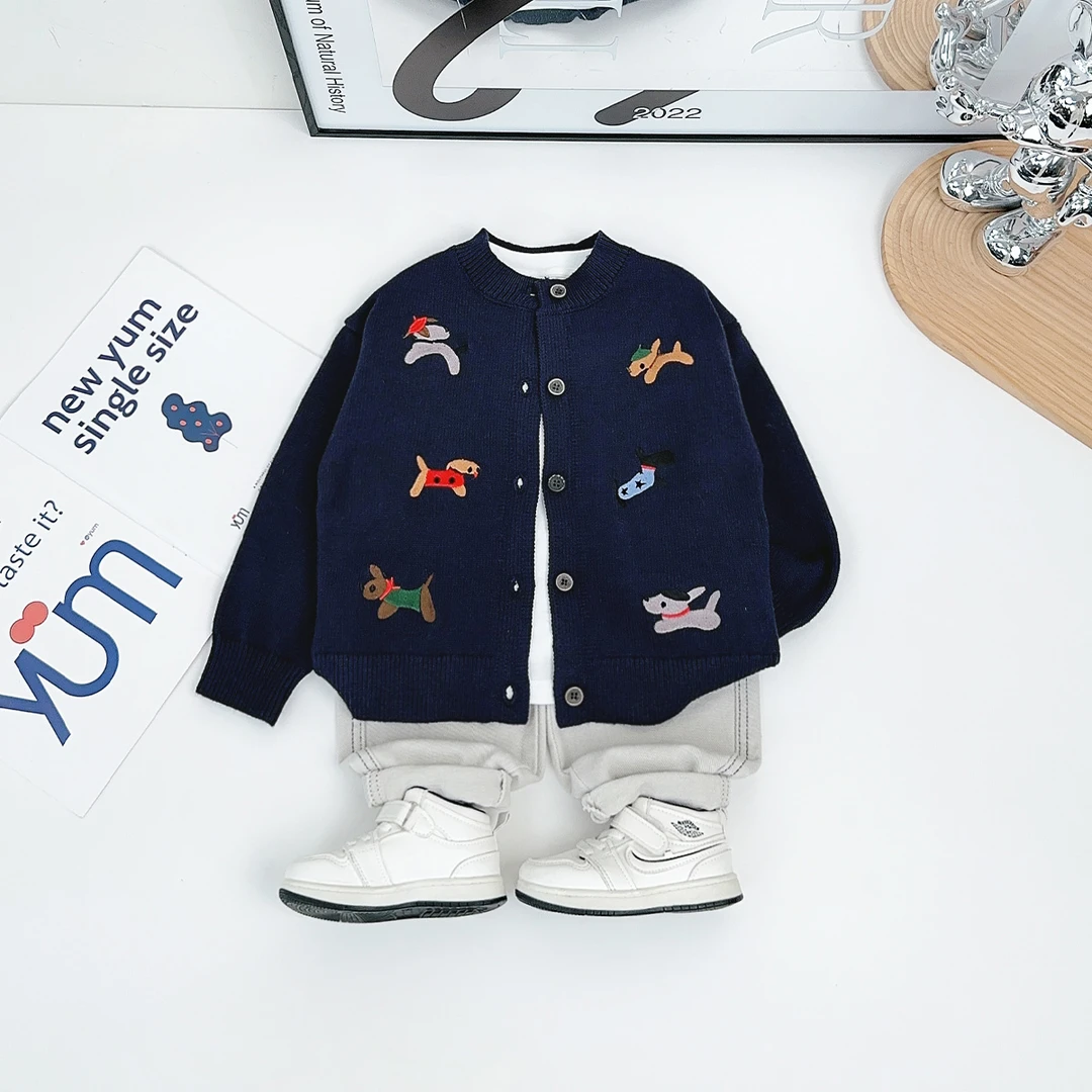 男童毛衣针织开衫外套儿童2025新款春装潮 YMDX188 悠悠童话童装
