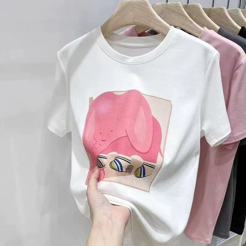 依世娜服饰（特惠款）夏季洋气宽松白色打底