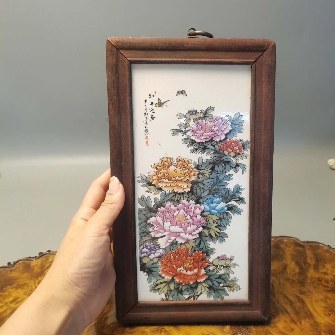 蜜安瓷木框瓷版画