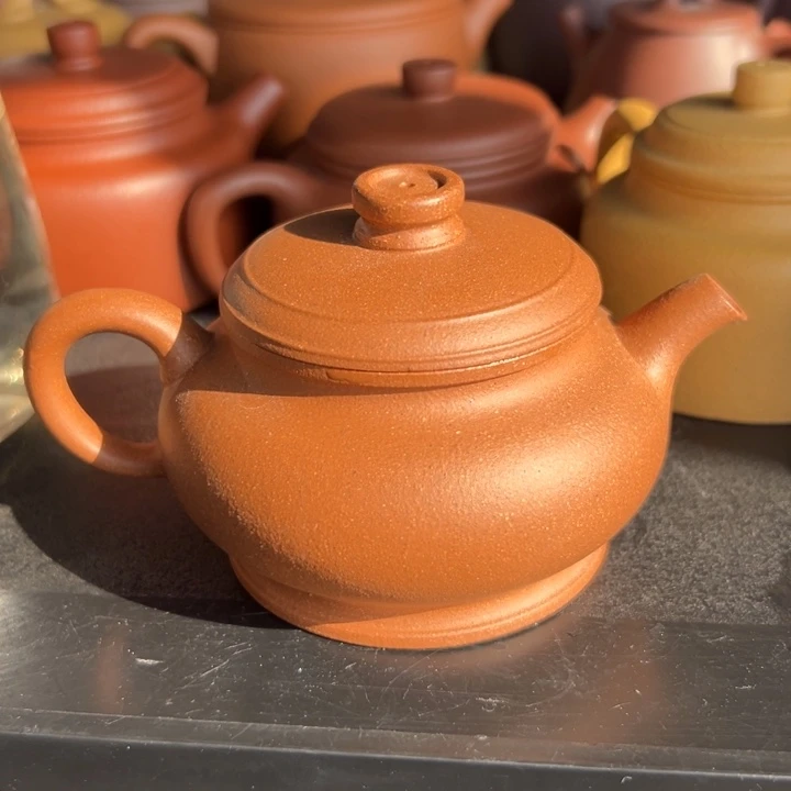 紫砂茶案五彩颂金170cc